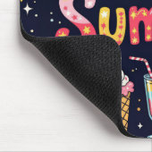 Leuke zomer graphics op zwart muismat (Hoek)