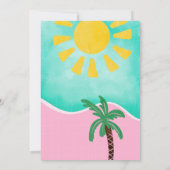 Leuke Zomer Helder Tropisch zwembad feest Sweet 16 Kaart (Achterkant)