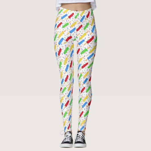 Leuke zomer Ice Poppen en Sprinkles Pattern Leggings (Voorkant)