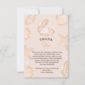 Leuke zomer oceaan kleine parel baby shower bedankkaart (Voorkant)