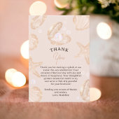 Leuke zomer oceaan kleine parel baby shower bedankkaart