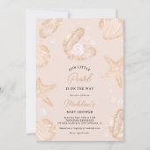 Leuke zomer oceaan kleine parel baby shower kaart (Voorkant)