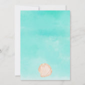 Leuke zomer oceaan kleine parel baby shower kaart (Achterkant)