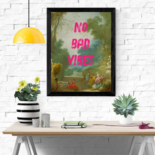Leuke Zomer Pop Art Geen Slechte Vibes Tekst Poste Perfect Poster