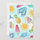 Leuke Zomer Popsicle Klaar voor Pop Baby shower Kaart (Achterkant)