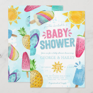 Leuke Zomer Popsicle Klaar voor Pop Baby shower Kaart