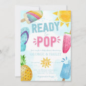 Leuke Zomer Popsicle Klaar voor Pop Baby shower Kaart (Voorkant)