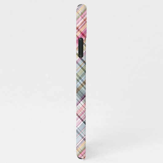 Leuke Zomer Roze Blauw Mint Groen geruite Patroon iPhone Hoesje (Rechterkant)