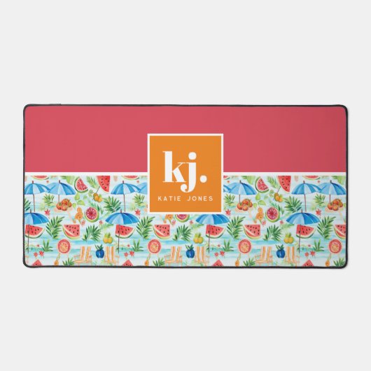 Leuke zomer stijlvol monogram bureaumat (Voorkant)