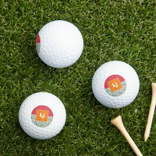 Leuke zomer stijlvol monogram golfballen (Insitu Gras)