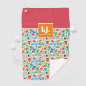 Leuke zomer stijlvol monogram golfhanddoek (Insitu)