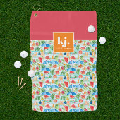 Leuke zomer stijlvol monogram golfhanddoek