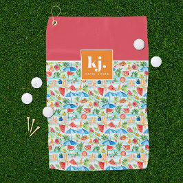 Leuke zomer stijlvol monogram golfhanddoek