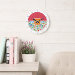 Leuke zomer stijlvol monogram grote klok<br><div class="desc">Voeg een stijlvolle & trendy look toe aan uw huis of kantoor met onze chique monogram klok. Kleurrijke zomerse waterverven gemengd met gedurfde kleurblokkering en je monogram. Popping kleuren om wat vrolijkheid toe te voegen. Vier de levendigheid van de zomer met een boeiend kleurenpalet. Deze levendige en betoverende tinten gaan...</div>
