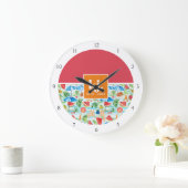 Leuke zomer stijlvol monogram grote klok (Huis)