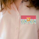 Leuke zomer stijlvol monogram naambadge