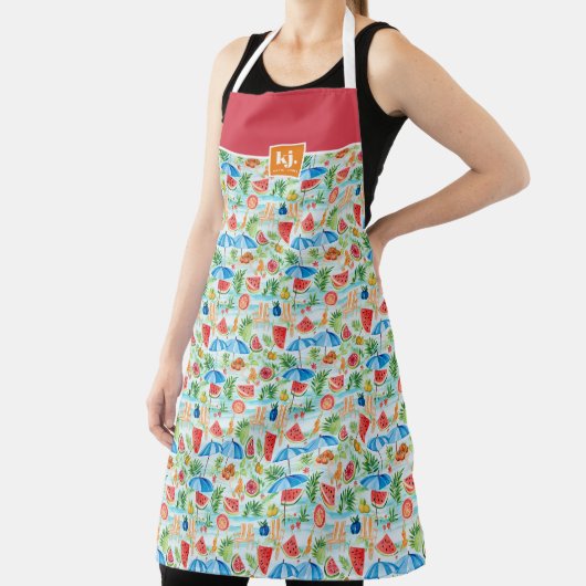 Leuke zomer stijlvol monogram schort (Insitu)