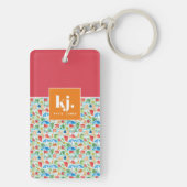 Leuke zomer stijlvol monogram sleutelhanger (achterkant)