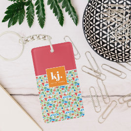 Leuke zomer stijlvol monogram sleutelhanger