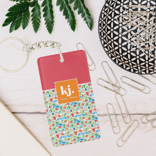 Leuke zomer stijlvol monogram sleutelhanger