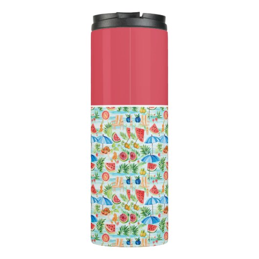 Leuke zomer stijlvol monogram thermosbeker (Achterkant)