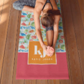 Leuke zomer stijlvol monogram yogamat
