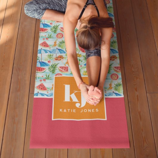 Leuke zomer stijlvol monogram yogamat