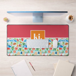 Leuke zomer stijlvolle monogram bureaumat