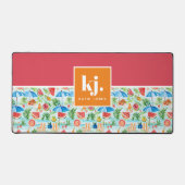 Leuke zomer stijlvolle monogram bureaumat (Voorkant)
