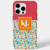 Leuke Zomer Stijlvolle Monogram Case-Mate iPhone Case (Achterkant)