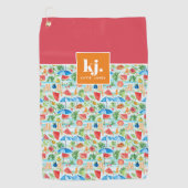 Leuke Zomer Stijlvolle Monogram Golfhanddoek (Voorkant)