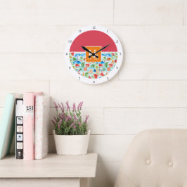 Leuke zomer stijlvolle monogram grote klok