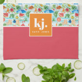 Leuke zomer stijlvolle monogram keukendoek theedoek (Gevouwen)