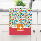 Leuke zomer stijlvolle monogram keukenhanddoek