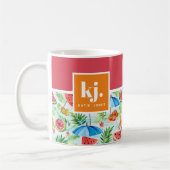 Leuke Zomer Stijlvolle Monogram Koffiemok (Links)