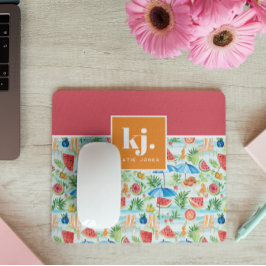 Leuke zomer stijlvolle monogram muismat