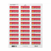 Leuke zomer stijlvolle monogram retour adres label (Full Sheet)