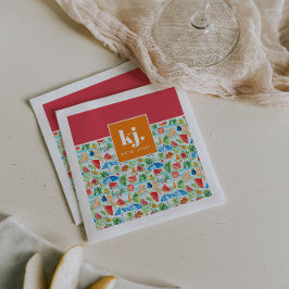 Leuke zomer stijlvolle monogram servet