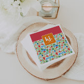 Leuke zomer stijlvolle monogram servet