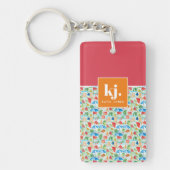 Leuke Zomer Stijlvolle Monogram Sleutelhanger (Voorkant)