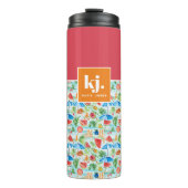 Leuke Zomer Stijlvolle Monogram Thermosbeker (Voorkant)