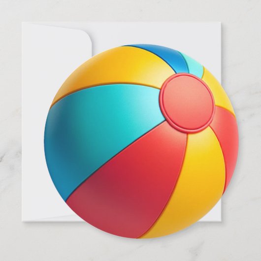 Leuke zomer strand bal volleybal verjaardagsfeestj kaart (Achterkant)