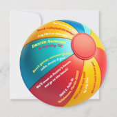 Leuke zomer strand bal volleybal verjaardagsfeestj kaart (Voorkant)