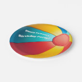 Leuke zomer strand bal volleybal verjaardagsfeestj papieren bordje (Gekanteld)