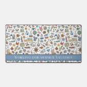 Leuke zomer strand illustraties, bewerkbare tekst bureaumat (Voorkant)