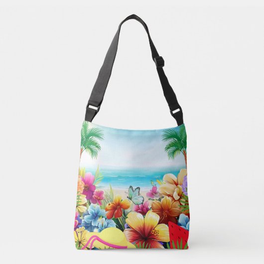Leuke zomer strand scène 2 crossbody tas (Voorkant)