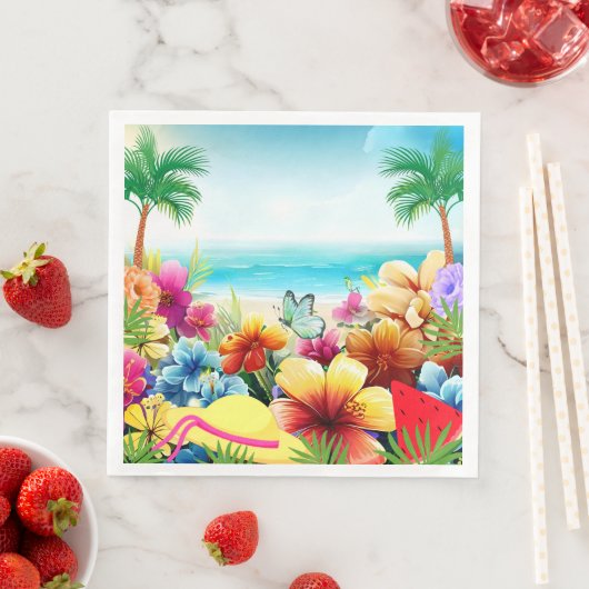 Leuke zomer strand scène 2 servet (Insitu)