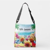 Leuke zomer strand scène crossbody tas (Voorkant)