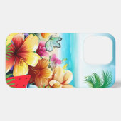 Leuke zomer strand scène iPhone hoesje (Achterkant horizontaal)