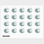 Leuke zomer surft omhoog Stickers (Vel)